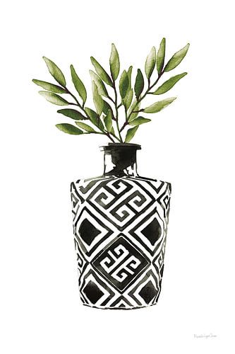 Geometric Vases III Green, Mercedes Lopez Charro