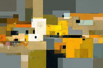 Gele blokken | Yellow Grid Urban Rhythm