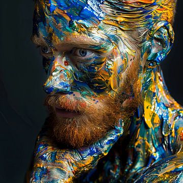 Bodypaint van Gogh von Egon Zitter