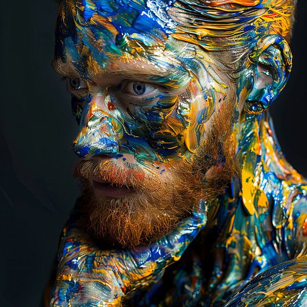 Bodypaint van Gogh von Egon Zitter