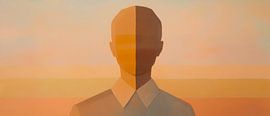 Abstract portrait in the sunset by Poster Art Shop