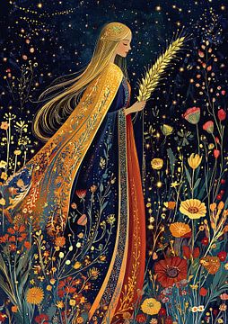 The constellation of Virgo "The starry sky of Virgo: A cosmic symphony"