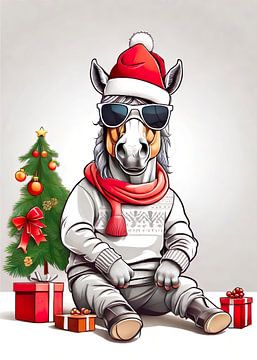 Kerstmuts paard van Vicky Hanggara