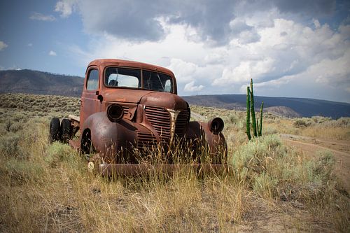 Roestige oude pick-up