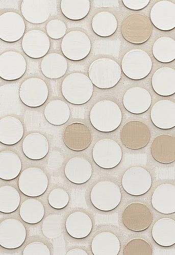 Motif minimaliste de formes rondes dans des couleurs neutres