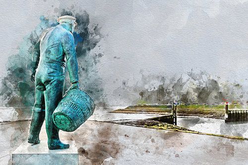 Say do you know the mussel man , he is from ........... Yerseke (artwork)