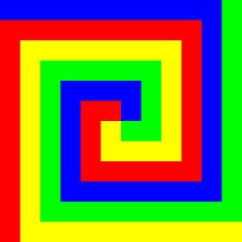 Color-Permutation-Spiral | S=06 | P #01 | RBGY von Gerhard Haberern