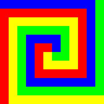 Color-Permutation-Spiral | S=06 | P #01 | RBGY