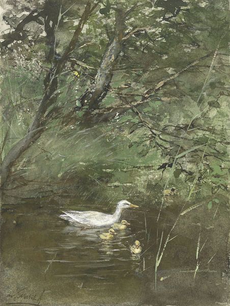 Ducks in the water, Willem Maris by Masterful Masters