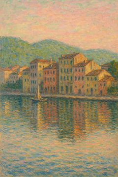 Corfu Old Town Harbor Reflections – Venetian Architecture Impressionist Art by Travel Shop