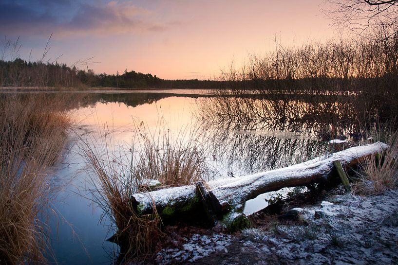 Sunrise at the lake Hazenputten, Nijnsel, The Netherlands by Christa Krus