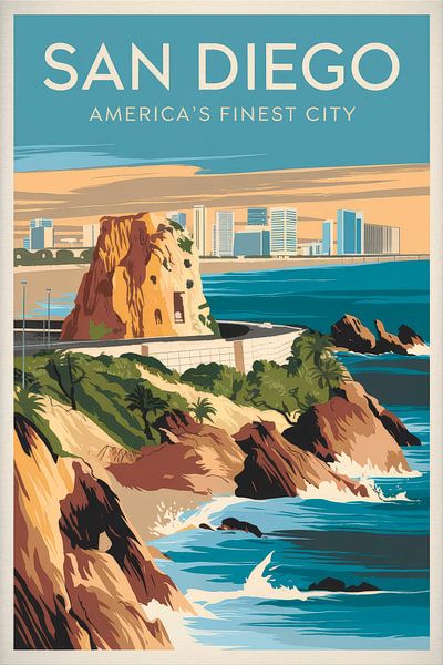 San Diego by Poster Art Shop