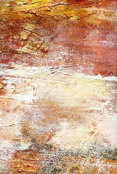 Minimalist landscape in terracotta by Claudia Gründler