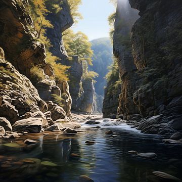 The Partnach Gorge (Partnachklamm) duitsland van The Xclusive Art