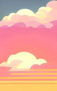 Pink clouds van Niek Traas