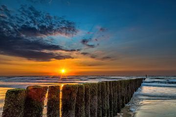 Cadzand Zonsondergang van Joram Janssen