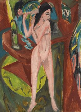 Nude Combing Hair, Ernst Ludwig Kirchner