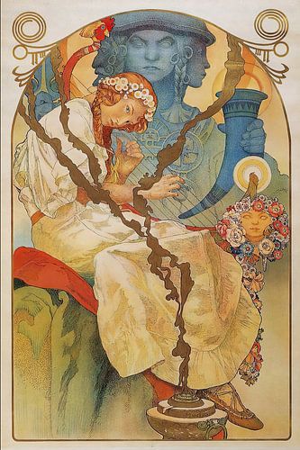 The Slav Epic 1930 exhibition poster (1930) by Alphonse Mucha