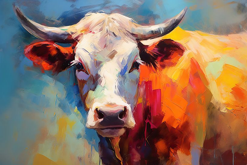 abstract cow painting