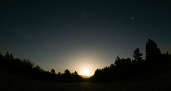 Moon and stars