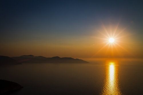 Coucher de soleil en Grèce