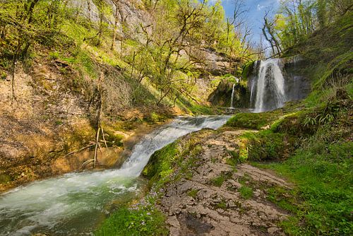 Cascade de l'Audeux in de Doubs in Frankrijk