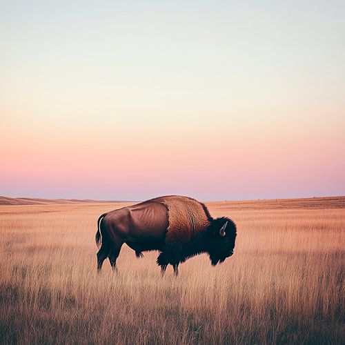 Bison in der Weite von Poster Art Shop