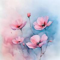 Pink poppys - roze klaprozen nr 3