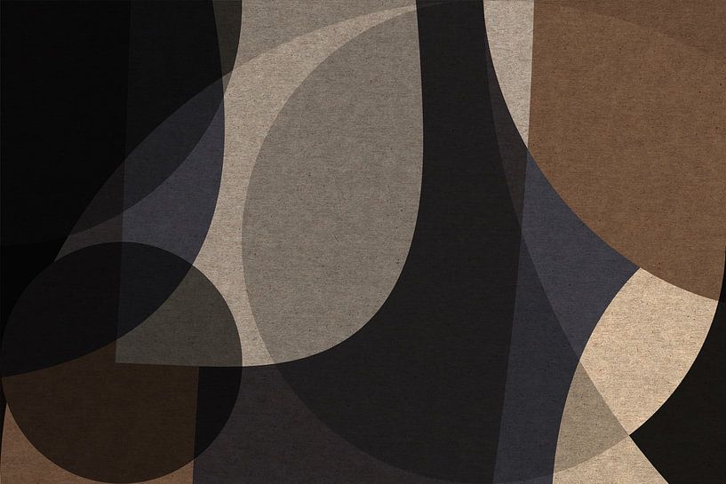 Organic Geometry: Warm Earth Tones Retro IX by Dina Dankers