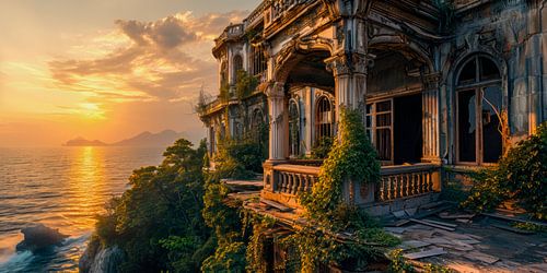 Verlaten Paleis aan Zee – Zonsondergang Fotografie