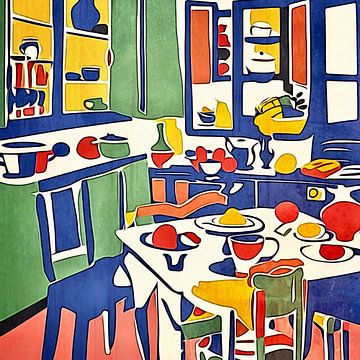 In de keuken, motief 2-Matisse geïnspireerd van zam art