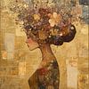 Femme fleurs sur Caprices d'Art