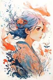 Anime-Illustration, Oriental Underwater World Nr.5