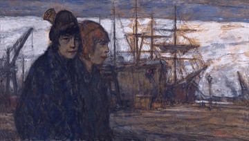 Frauen am Hafen, Eugeen Van Mieghem, 1923