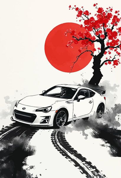 Subaru BRZ Sumi-e by MIROKKU