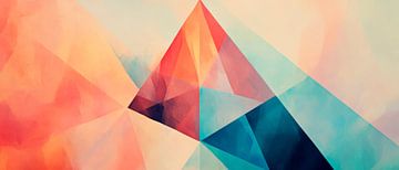 Abstracte geometrische vormen in kleuren van Poster Art Shop