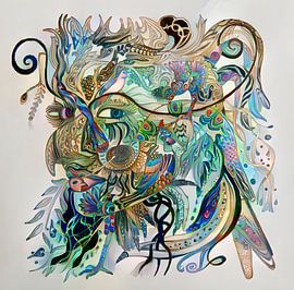 Birds, Faces Series by Mathilde Art, by Mirjam Zunnebeld