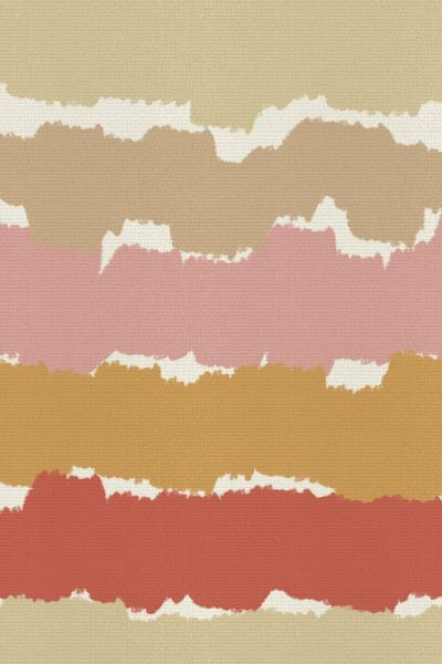 Colorful abstract in beige, sand, pink, red, ochre by Abstract Minimalist Art