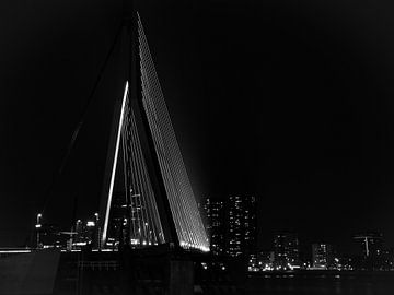 Erasmusbrug - Rotterdam in zwart-wit van Ineke Duijzer