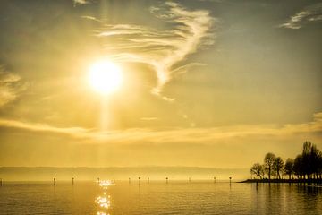 Zonsondergang bij Immenstaad van Dieter Walther