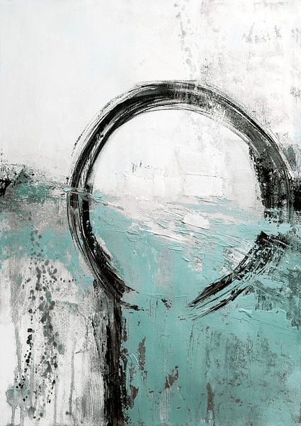 Turquoise abstract van Ela Szczepaniak