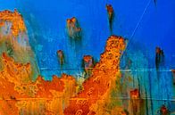 Scheepsromp in blauw en roestbruin van Frans Blok thumbnail