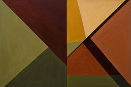 Geometric earth tones artwork by Art & Soul Creations