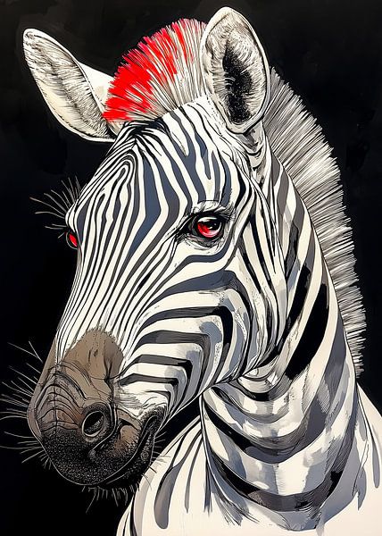 Zebra Tier Kunst von JBJart Justyna Jaszke