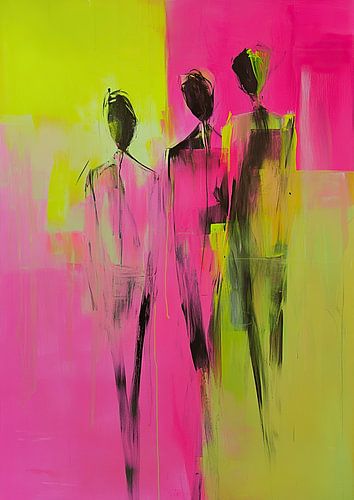 Silhouettes de personnes | Personnes dans des abstracts colorés