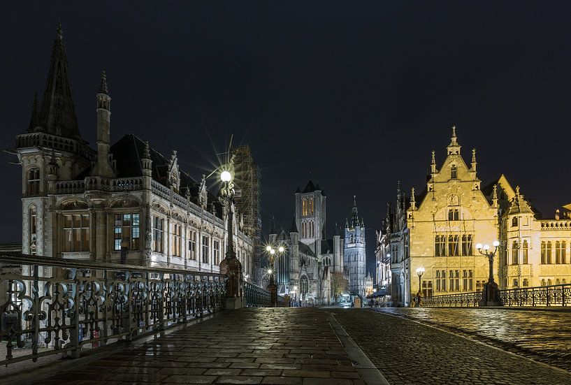 Pont Saint-Michel à Gand par MS Fotografie | Marc van der Stelt