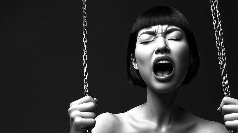 Schreiende Frau von Frank Heinz