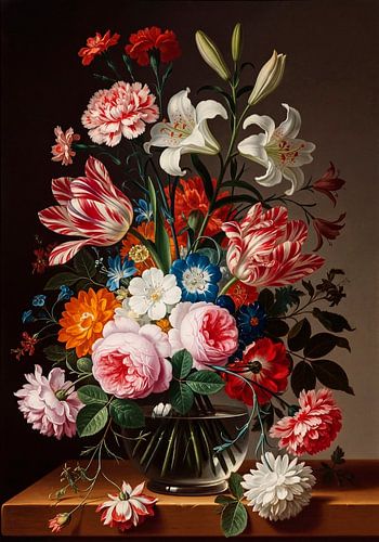 Stillleben mit einer Vase und Blumen