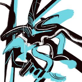 Dance of harmony - modern abstract art by Susanna Schorr
