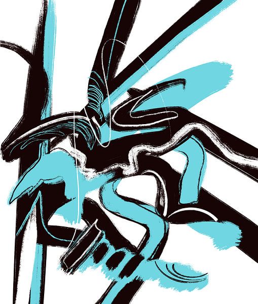 Dance of harmony - modern abstract art by Susanna Schorr